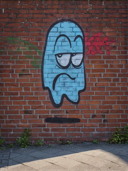 Datei:Graffitigeist Schomakerstraße Bushaltestelle.jpg