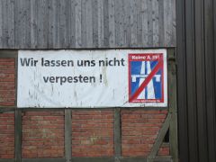Protestschild in Erbstorf